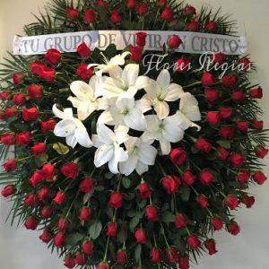 Corona de 100 rosas rojas